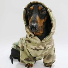 Camouflage Velvet Padded Hooded Sweatshirt  Pet Clothes