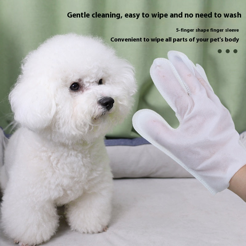 Premium Quality Disposable Cleaning Pet Glove Wipes - 6PCS Gentle Grooming Solution