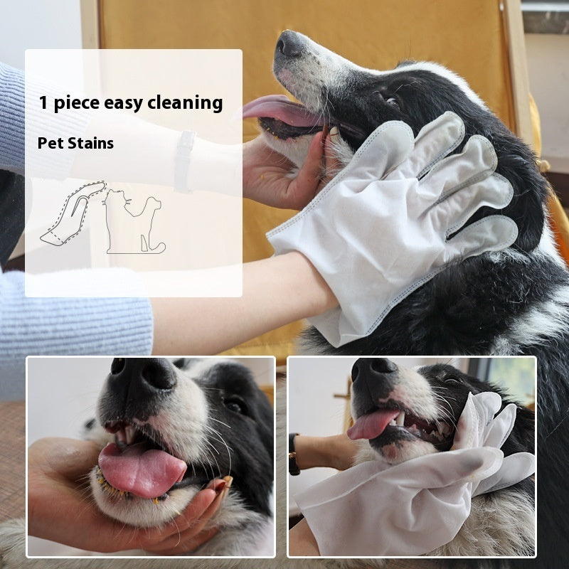 Premium Quality Disposable Cleaning Pet Glove Wipes - 6PCS Gentle Grooming Solution