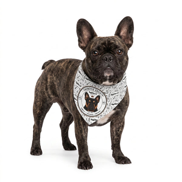 Frenchie Society Music Lover Clip-On Pet Bandana
