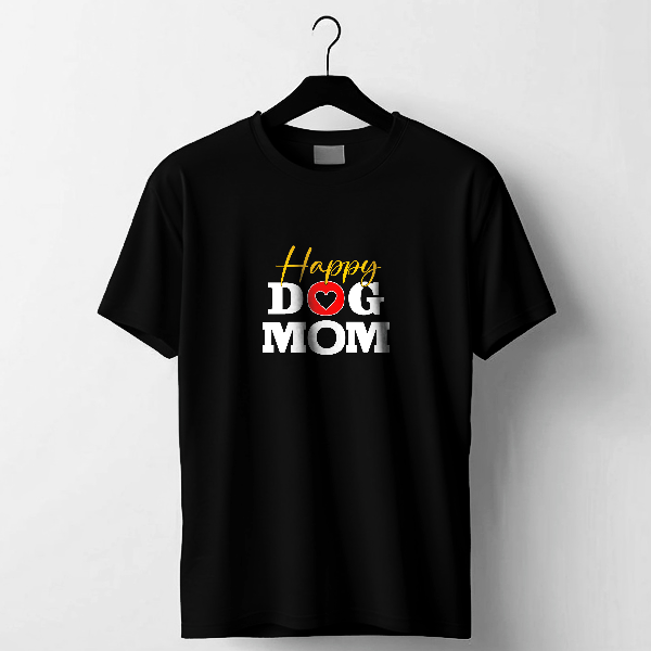 Happy Dogg Mom Black T-shirt