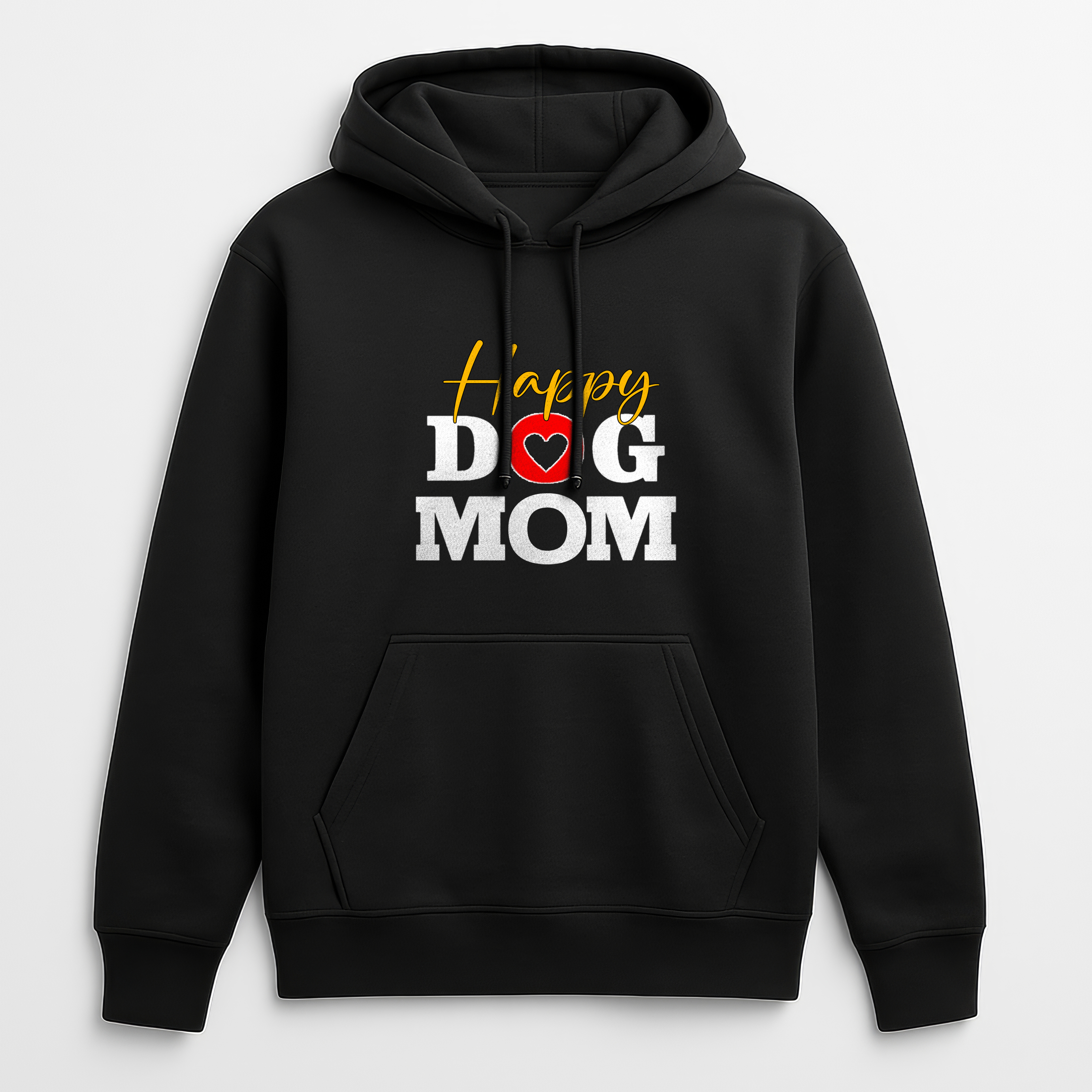 Happy Dogg MOM Black Hoodie