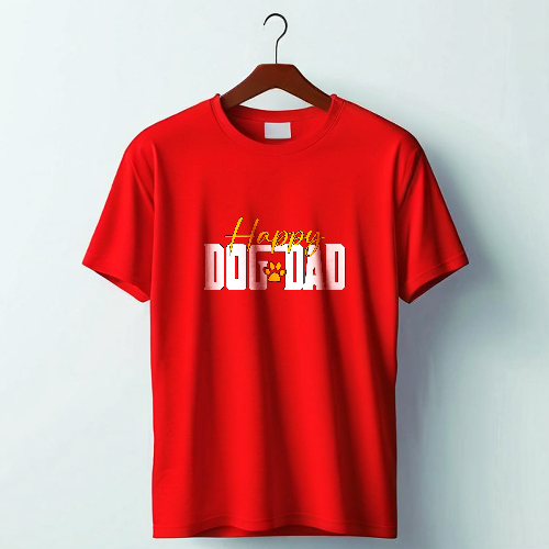 Premium Quality Fade Resistant Everyday Wear Comfy Dog Dad T-Shirt