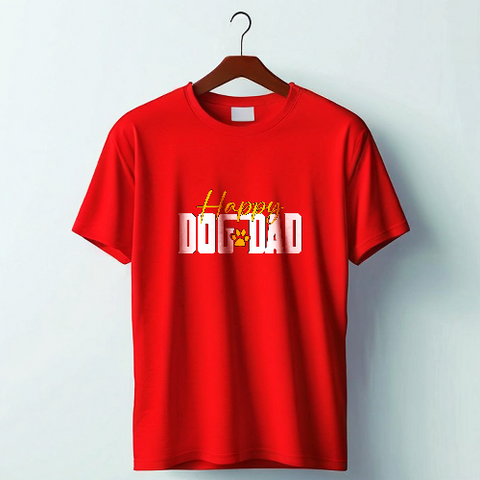 Happy Dogg Dad Red T-shirt
