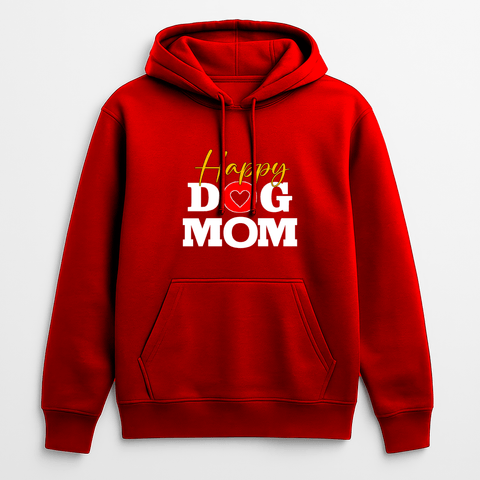 Happy Dogg Mom Red Hoodie