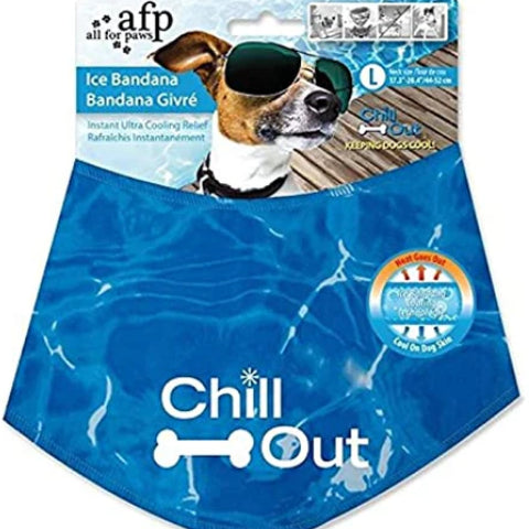 Chill Out Blue Neck Cooler Cooling Bandana for Large Pets
