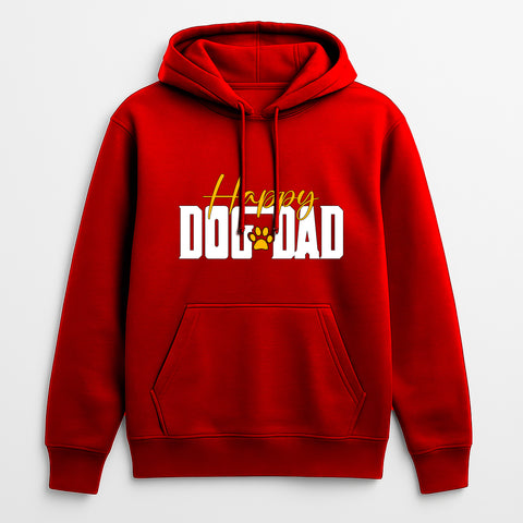 Happy Dogg Dad Red Hoodie